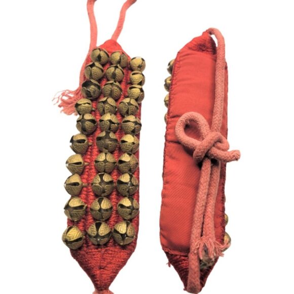 PAIR of Belly Dance Anklets Brass Bell Bollywood Dance Costume Party Anklets - Picture 2 of 7